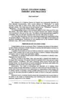 Legal Citation Form: Theory and Practice