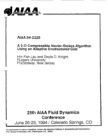 A 2-D compressible Navier-Stokes algorithm using an adaptive unstructured grid