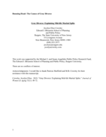 Gray Divorce: Explaining Mid-life Marital Splits