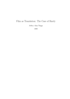 Film as Translation: The Case of Hardy