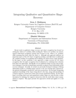 Integrating qualitative and quantitative shape recovery