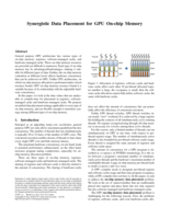 Synergistic Data Placement for GPU On-chip Memory