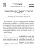 Quercetin transiently increases energy expenditure but persistently decreases circulating markers of inflammation in C57BL/6J mice fed a high-fat diet