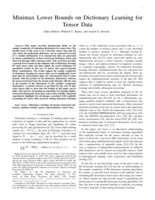 Minimax lower bounds on dictionary learning for tensor data