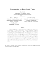 Recognition by functional parts