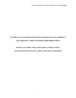 The influence of conversational context and the developing lexicon on the calculation of scalar implicatures: Insights from Spanish-English bilingual children