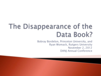 The Disappearance of the Data Book?