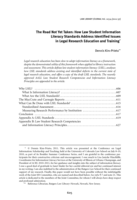 The road not yet taken: how law student information literacy standards address identified issues in legal research education and training