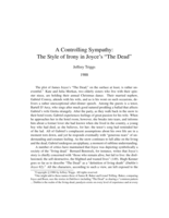 A Controlling Sympathy: The Style of Irony in Joyce’s “The Dead”
