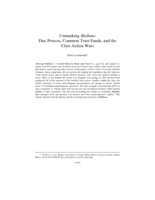 Unmasking Mullane: Due Process, Common Trust Funds, and the Class Action Wars