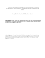 Encouraging survey participation among individuals seeking HIV prevention services: does a community identity match help or hurt?