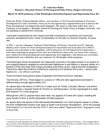 March 19, 2019 testimony on the Washington Rural Development and Opportunity Zone Act