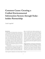 Common Cause: Creating a Unified Environmental Information System through Stakeholder Partnership