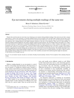 Eye movements during multiple readings of the same text