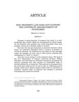 Why property law does not support the antitrust abandonment of standards
