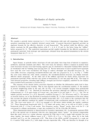 Mechanics of elastic networks