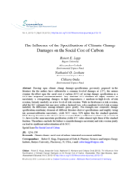 The Influence of the Specification of Climate Change Damages on the Social Cost of Carbon