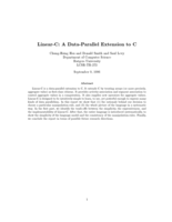 Linear-C: a data-parallel extension to C