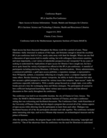 IFLA satellite pre-conference: open access to science information: trends, models and strategies for libraries