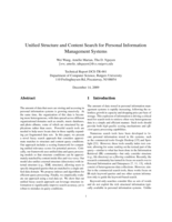 Unified Structure and Content Search for Personal Information Management Systems