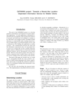 DATAMAN project: Towards a Mosaic-like Location-Dependant Information Service for Mobile Clients