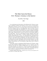 The Halo Upon the Bones: R.S. Thomas’s Journey to the Interior