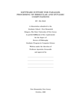 Software support for parallel processing of irregular and dynamic computations