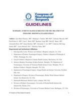 Congress of Neurological Surgeons Systematic Review and Evidence-Based Guidelines for the Management of Patients With Positional Plagiocephaly: Executive Summary