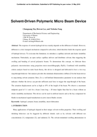 Solvent-driven polymeric micro beam device