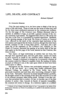 Life, death, and contract