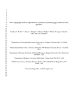 How topography induces reproductive asynchrony and alters gypsy moth invasion dynamics