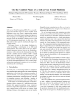 On the Control Plane of a Self-Service Cloud Platform