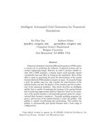 Intelligent automated grid generation for numerical simulations