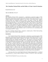 The Colombian National Police and the politics of crime control evaluations