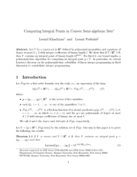 Computing Integral Points In Convex Semi-algebraic Sets