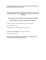 Quantifying the Effect of Water Temperature, Soap Volume, Lather Time, and Antimicrobial Soap as a Factor in the Removal of Escherichia coli ATCC 11229 from Hands