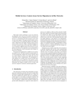 Mobile services: context-aware service migration in ad hoc networks