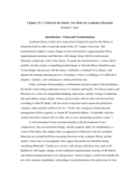 A Vision for the Future: New Roles for Academic Librarians
