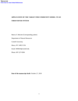 Application of the target fish community model to an urban river system