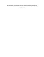 The Determinants of Organizational Innovation: An Interpretation and Implications for Research Libraries