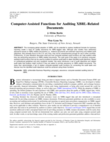 Computer-Assisted Functions for Auditing XBRL-Related Documents