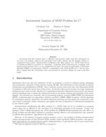 Incremental analysis of MOD problem for C