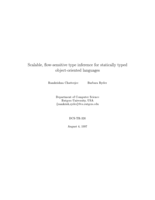 Scalable, flow-sensitive type inference for statically typed object-oriented languages