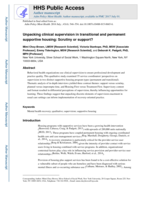 Unpacking clinical supervision in transitional and permanent supportive housing: scrutiny or support?