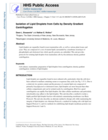 Isolation of Lipid Droplets from Cells by Density Gradient Centrifugation