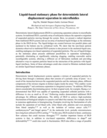 Liquid-based stationary phase for deterministic lateral displacement separation in microfluidics