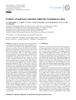 Evidence of Meltwater Retention within the Greenland Ice Sheet