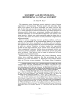 Security and Technology: Rethinking National Security