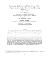 Integrating qualitative and quantitative object representations in the recovery and tracking of 3-D shape
