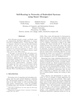 Self-Routing in Networks of Embedded Systems using Smart Messages